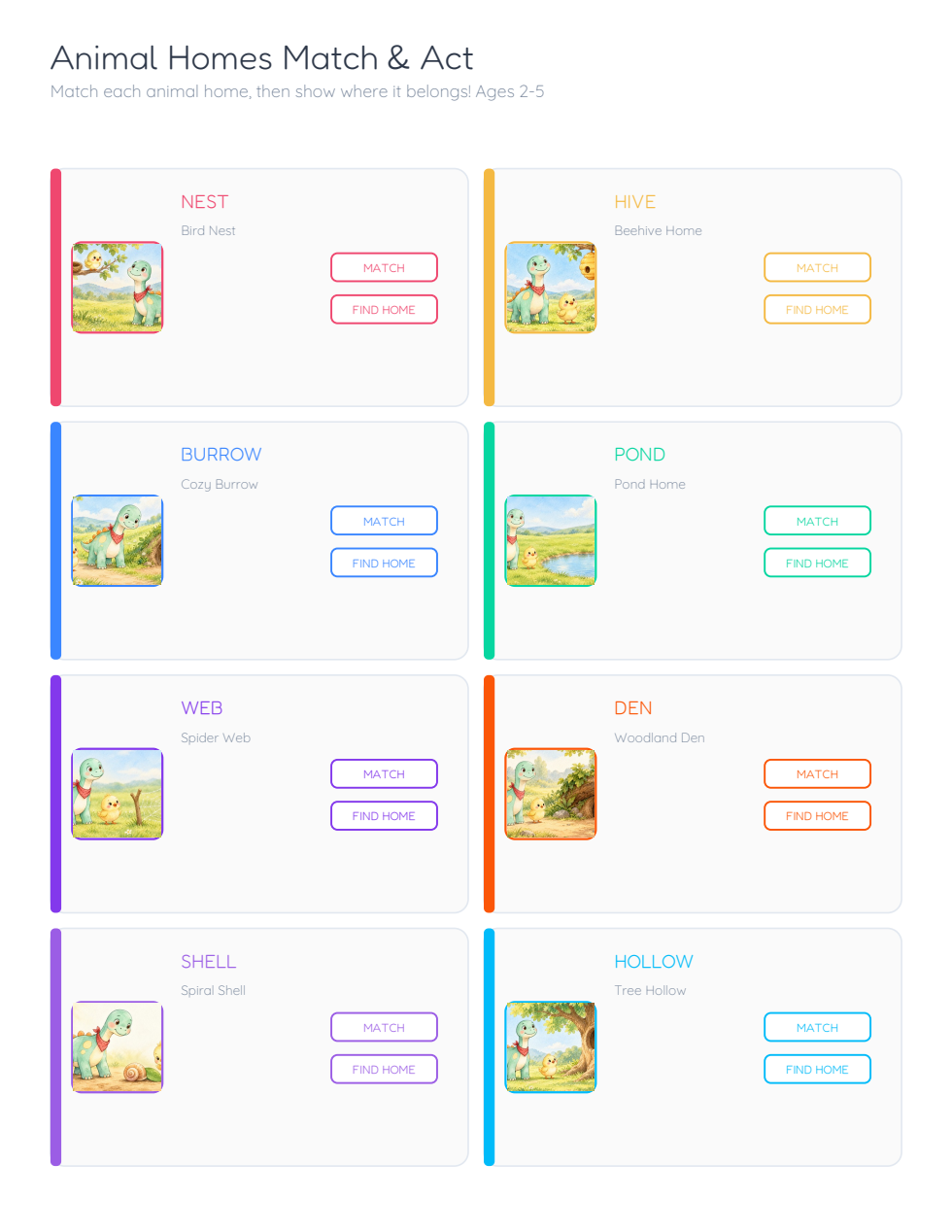 Riko Finds Animal Homes — Montessori activity sample
