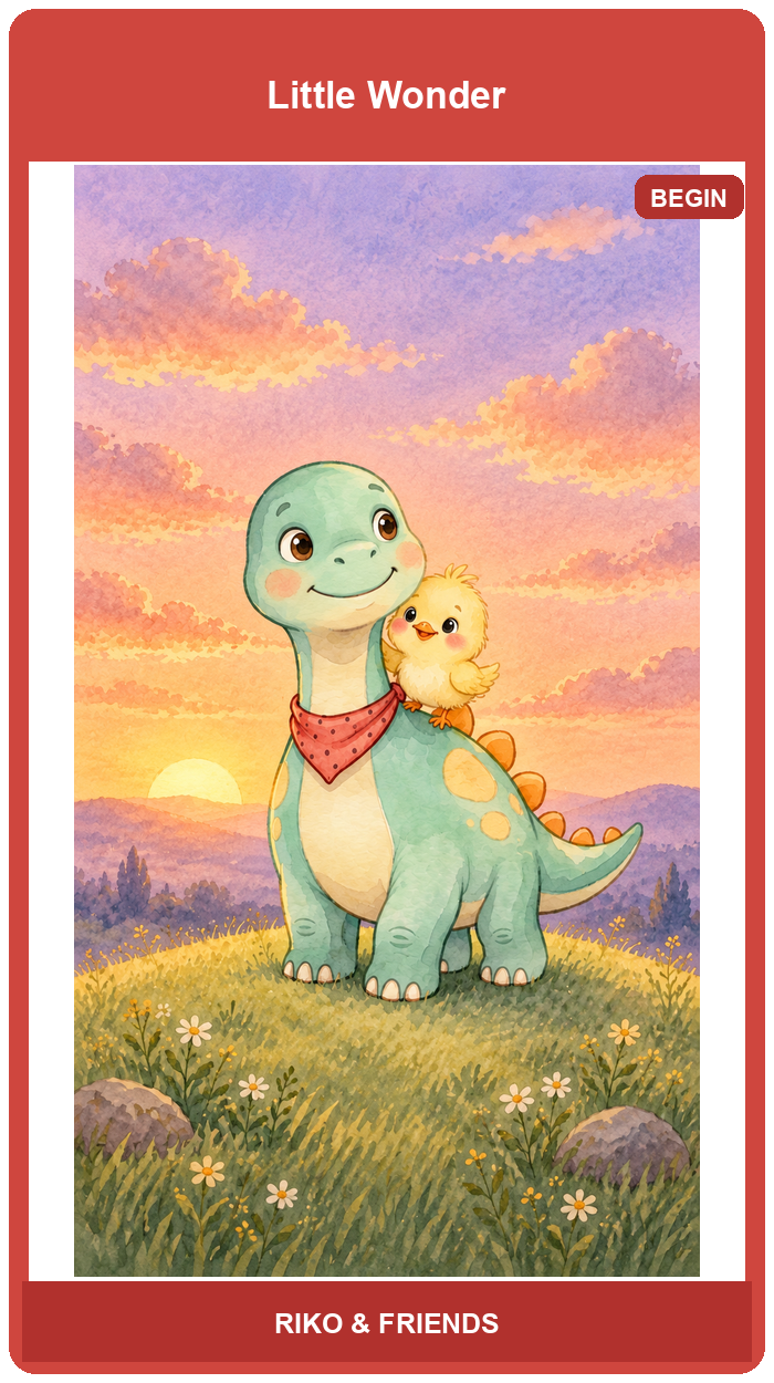 Riko & Kiki: The Gentle Moonlight Shadow — Flash card sample