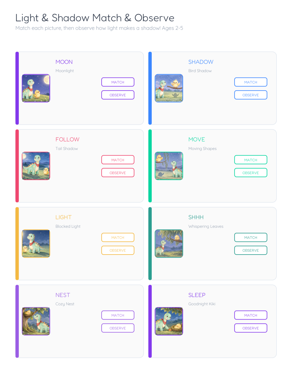 Riko & Kiki: The Gentle Moonlight Shadow — Montessori activity sample
