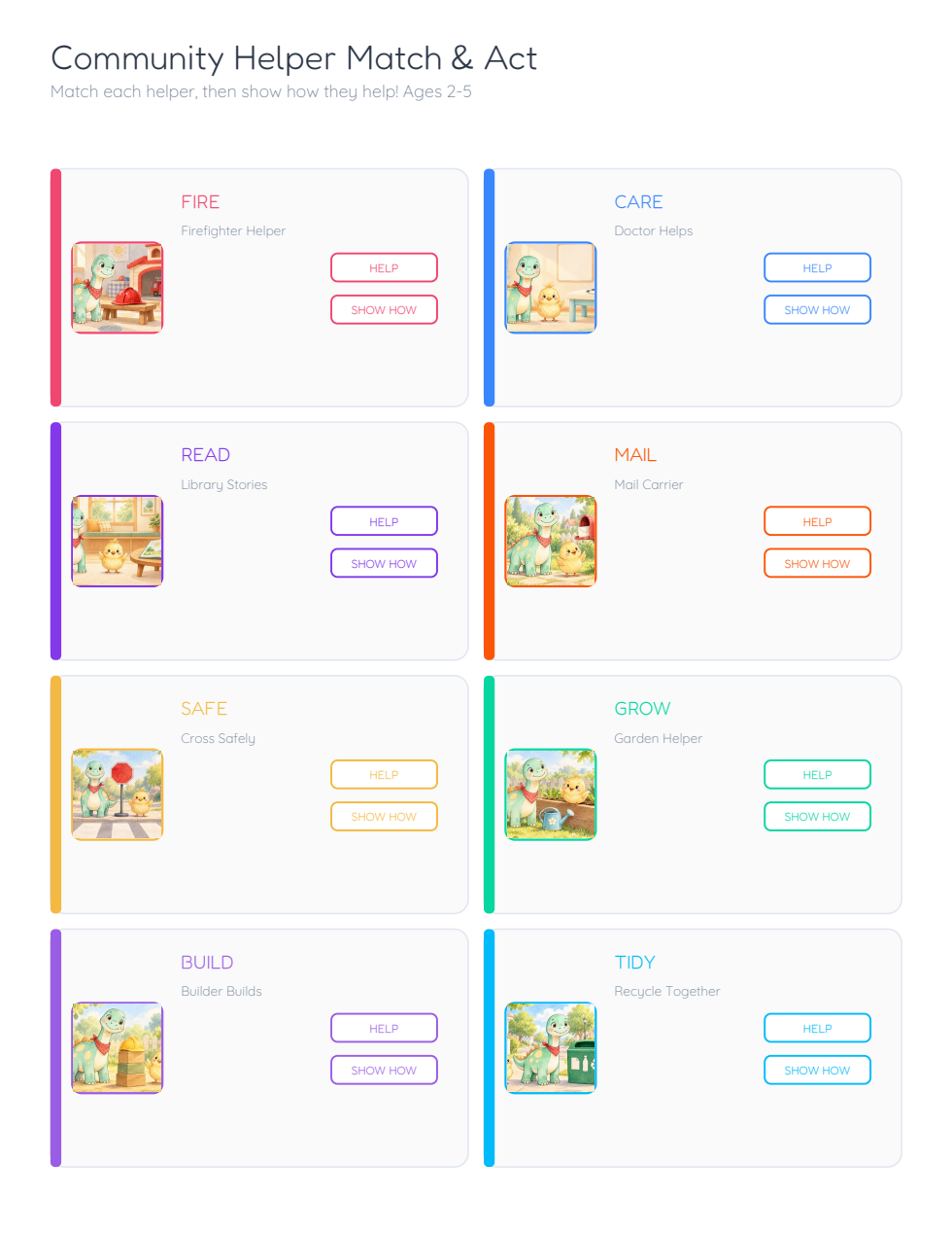 Riko Meets Community Helpers — Montessori activity sample