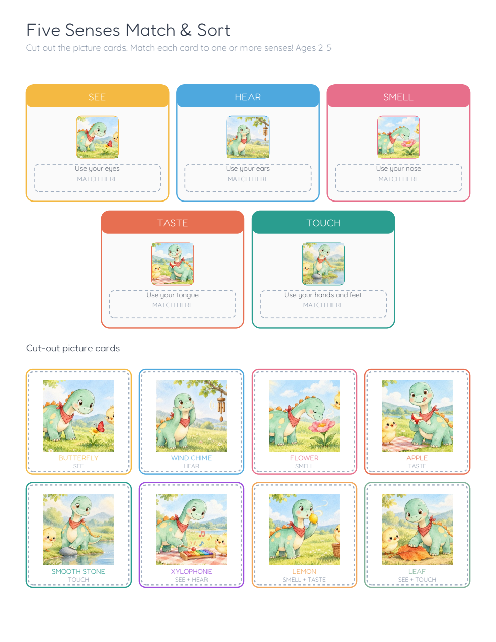 Riko's Five Senses — Montessori activity sample