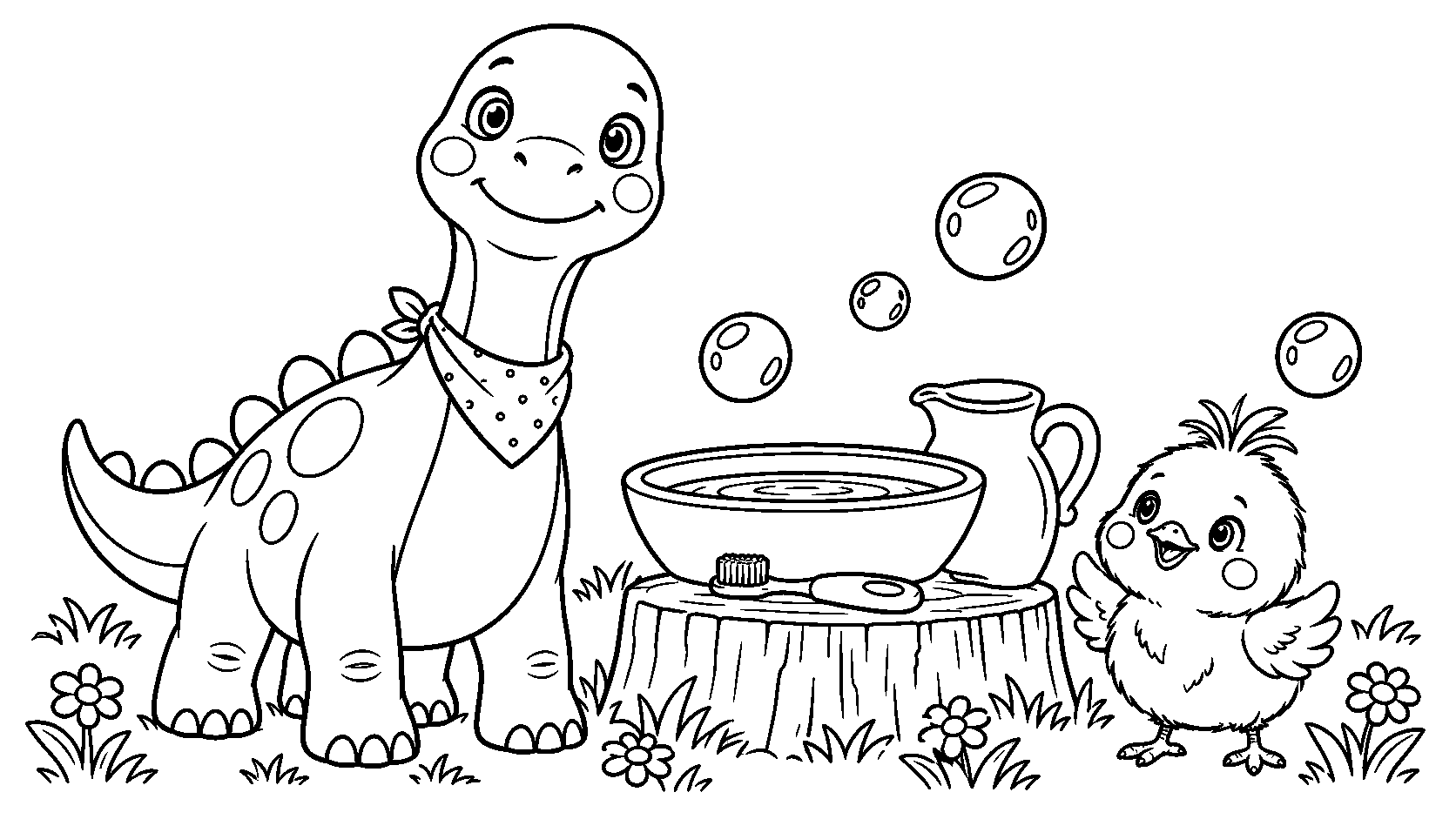 Riko's Healthy Habit Day — Coloring page sample