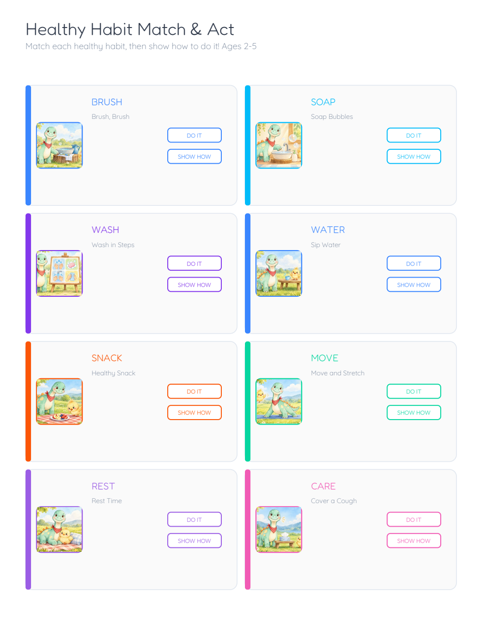 Riko's Healthy Habit Day — Montessori activity sample