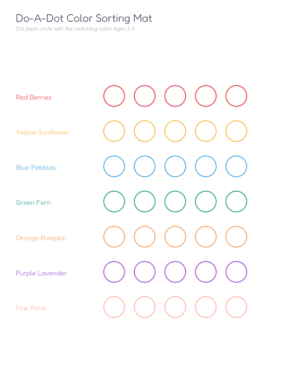 Riko's Colorful Rainbow Meadow — Montessori activity sample