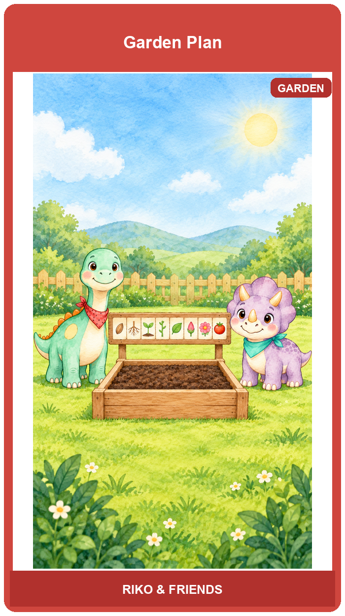 Riko & Tara Grow a Garden — Flash card sample