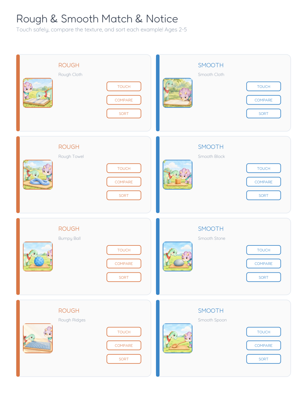 Riko & Tara: Rough or Smooth? — Montessori activity sample