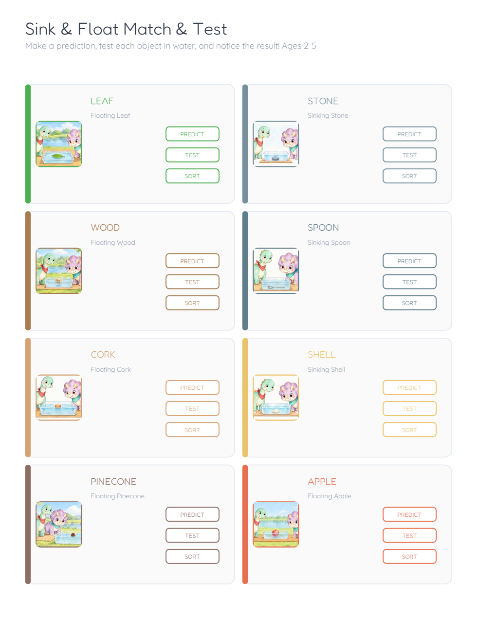 Riko & Tara: Sink or Float? — Montessori activity sample